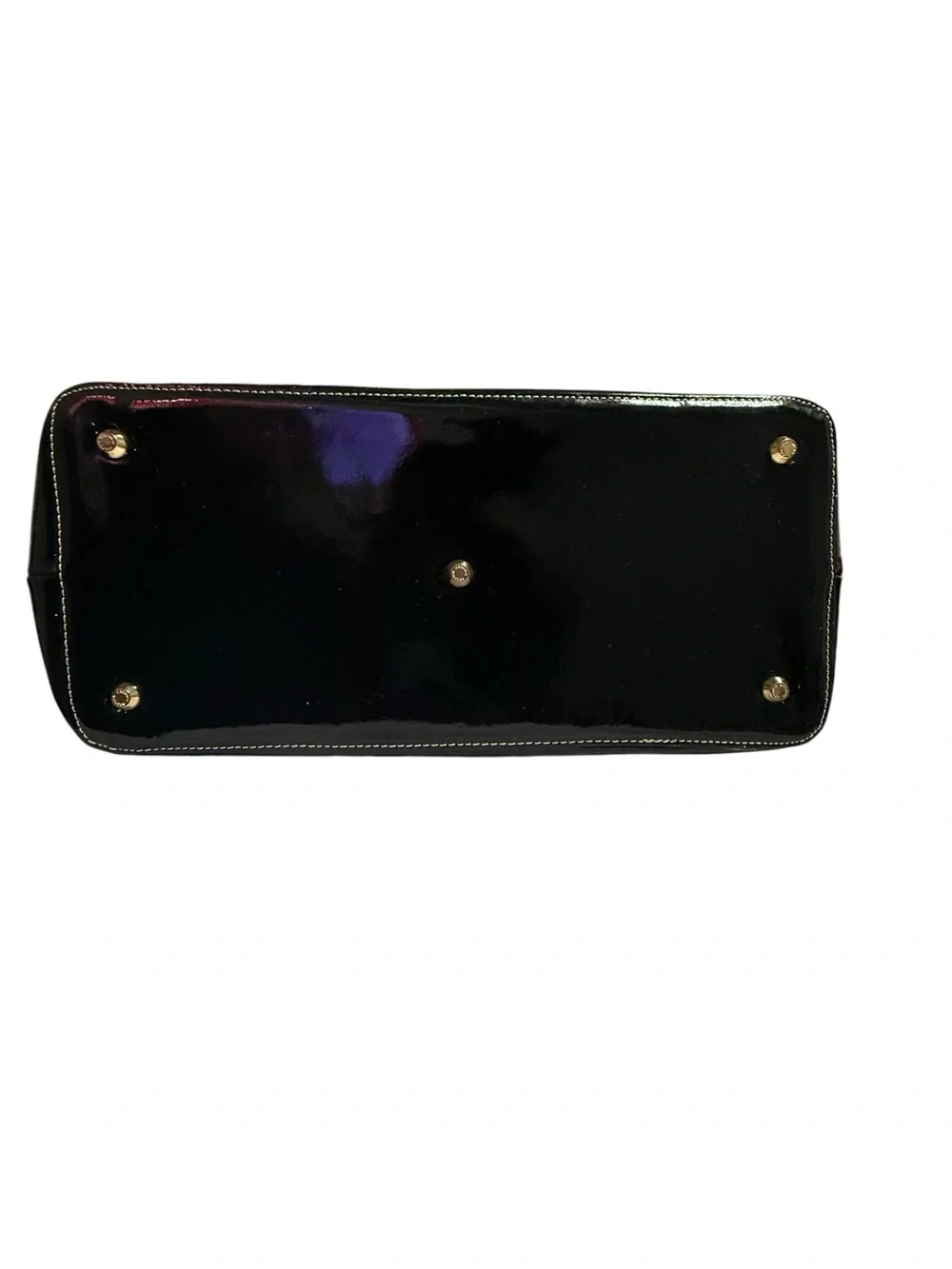 Black Arcadia Patent Leather Handbag
